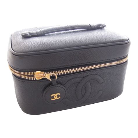 cream chanel makeup bag